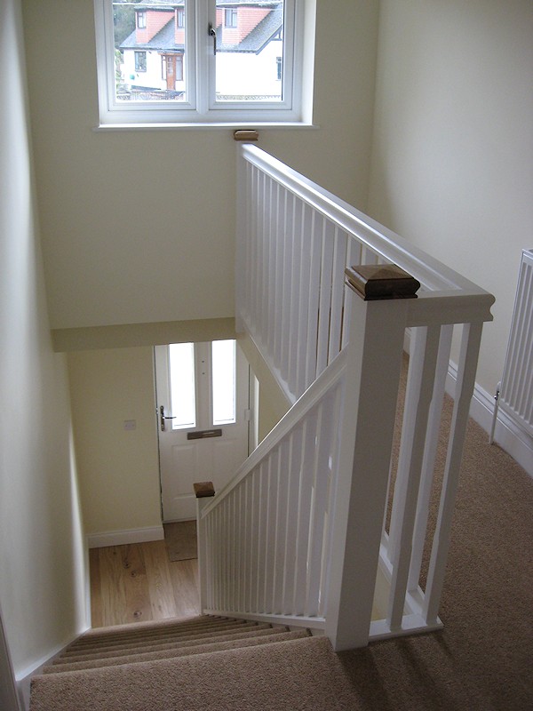 Straight and winder softwood staircases for two new build homes.