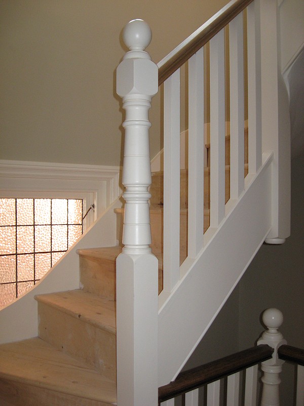 A double winder staircase for a loft conversion.