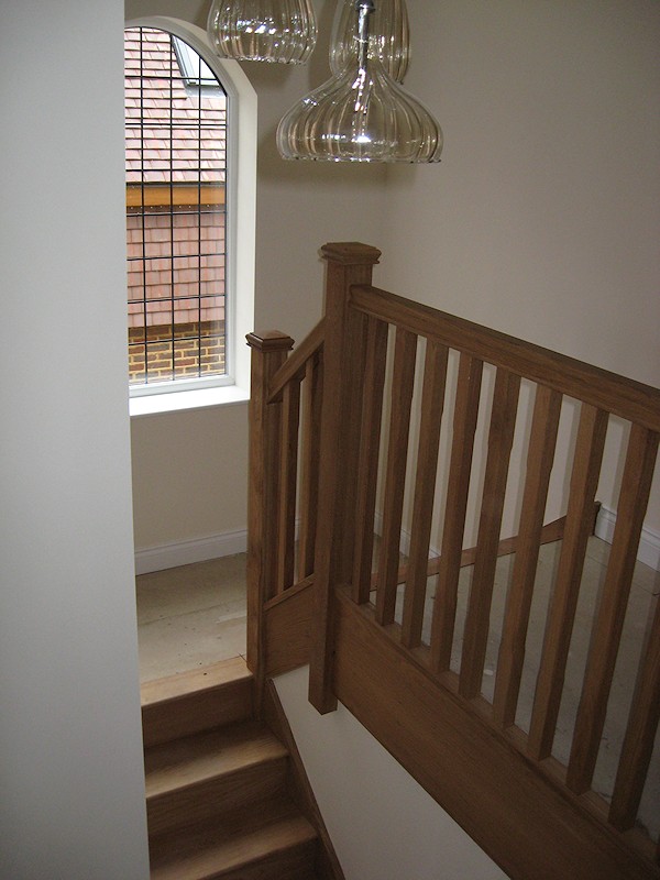 Two new oak staircases for a large house refurbishment.