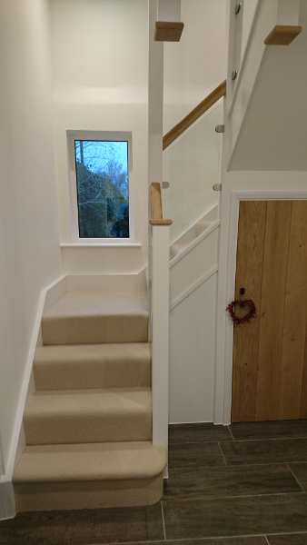 Two new staircases positioned above one another.